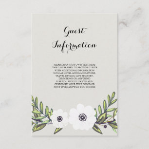 Anemone (gestrichen) - Informationskarte Begleitkarte