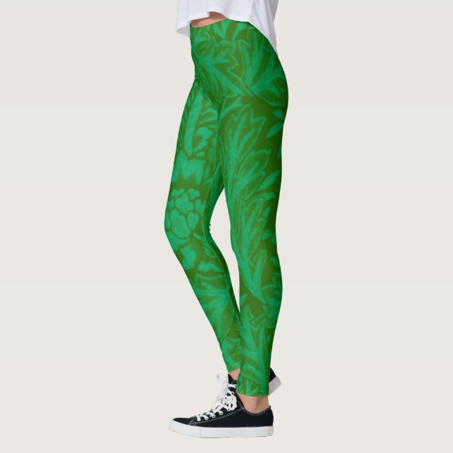 Anemone in Forest Green, Leggings (Links)