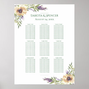 Anemone Lavender Creme Lila 10 Seatabelle Poster