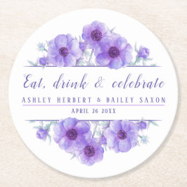 Anemone lila Blume feiern Untersetzer