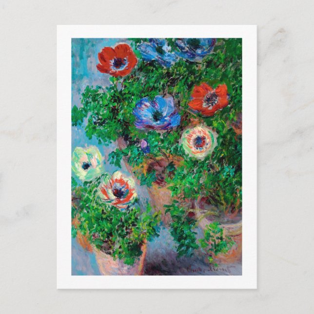 Anemone, Monet Postkarte (Vorderseite)