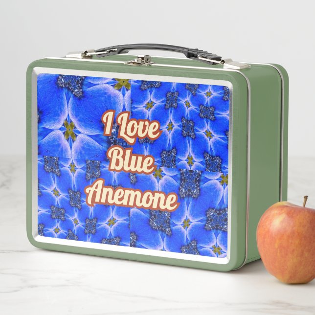 Anemone Muster Metall Brotdose (Beispiel)