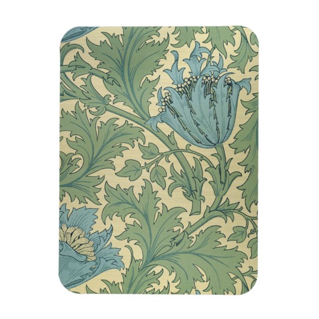 "Anemone"-Muster (Textilien) Magnet (Vertikal)