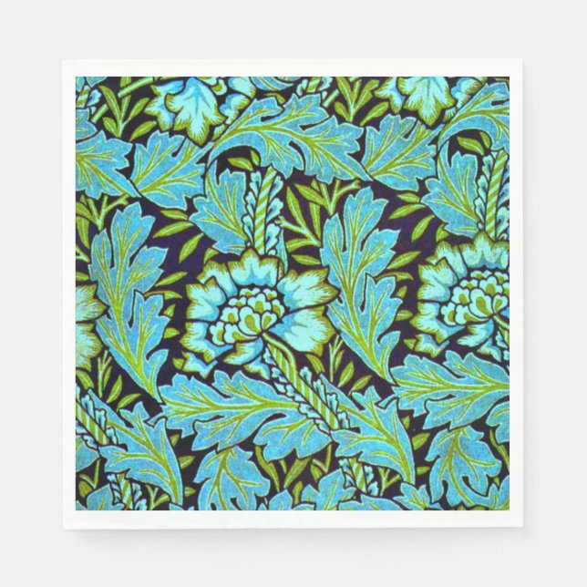 Anemone-Muster von William Morris, Serviette (Vorderseite)
