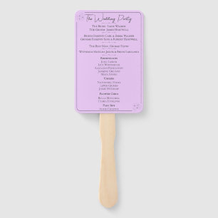 Anemone on Light Lilac Order of Service Hand Fans Fächer