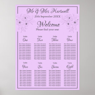 Anemone on Light Lilac Seekarte~ Poster