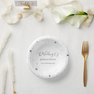 Anemone on White 7" Paper Bowl Pappteller