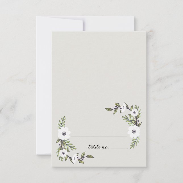 Anemone-Platzkarten Einladung (Vorderseite)