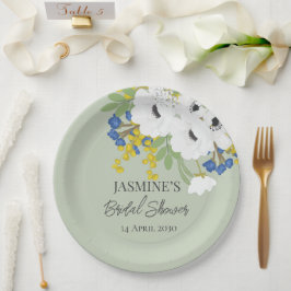 Anemone Spring Floral Bouquet Brautparty Pappteller