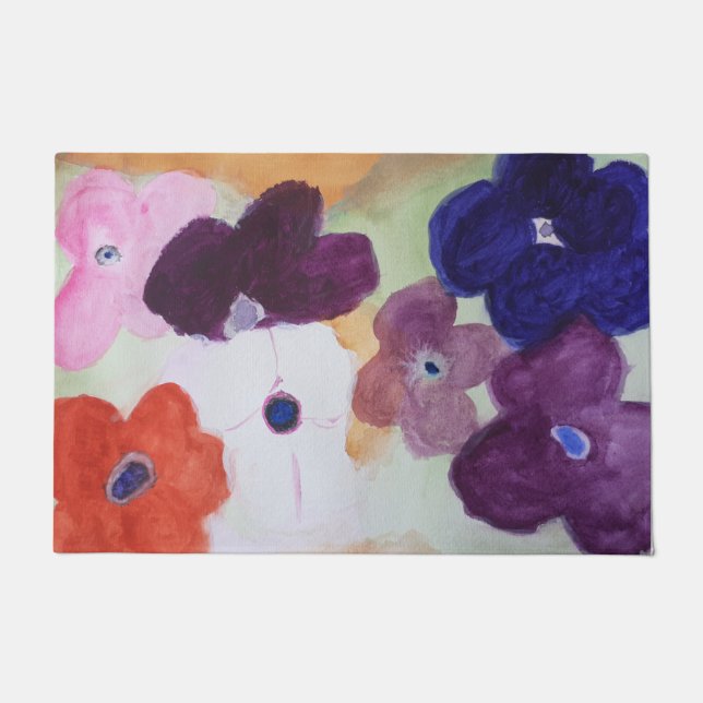 Anemone Spring Flowers Door Mat Fußmatte (Vorderseite)