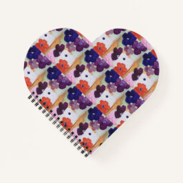 Anemone Spring Flowers Heart Notebook Notizbuch
