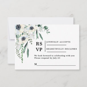 Anemone UAWG wedding insert card RSVP Karte