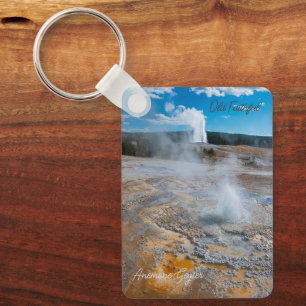 Anemone und alte treue Geysers Eruptionen Schlüsselanhänger
