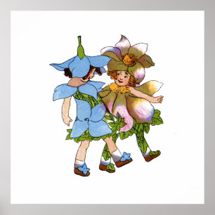 Anemone und Bluets Poster