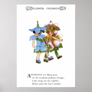 Anemone und Bluets Poster