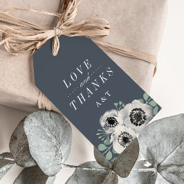 Anemone und Eukalyptus Gastgeschenk Hochzeit Viele Geschenkanhänger