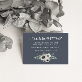 Anemone und Eukalyptus Hotel Unterkunftskarten Begleitkarte