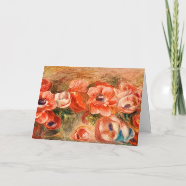 Anemone von Renoir Impressionist Painting Karte (Vorderseite)