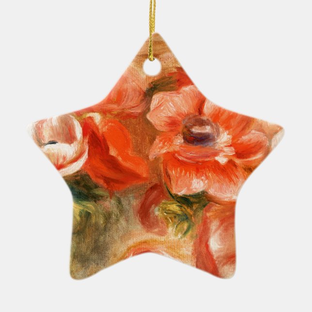 Anemone von Renoir Impressionist Painting Keramik Ornament (Vorne)