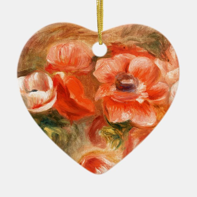 Anemone von Renoir Impressionist Painting Keramik Ornament (Vorne)