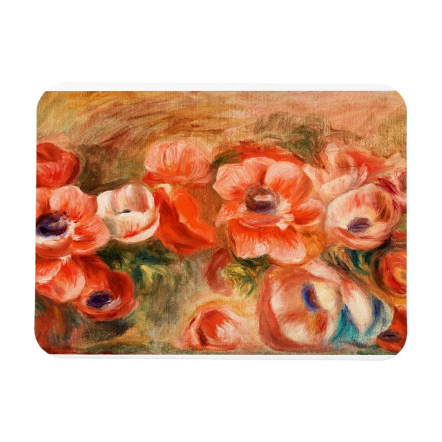 Anemone von Renoir Impressionist Painting Magnet (Horizontal)