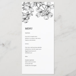 Anemone Wedding Menu Menükarte