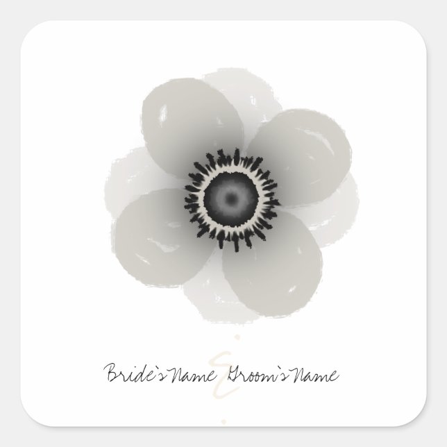 Anemone Wedding Sticker (Vorderseite)