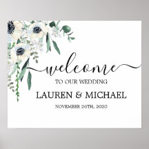 Anemone Wedding Welcome sign