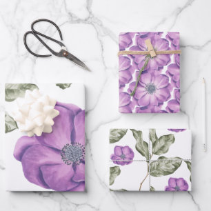 Anemone Wrapping Paper Sheets Geschenkpapier Set