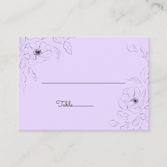 Anemone zur Platzkarte von Blasslavender Flat (Vorderseite)