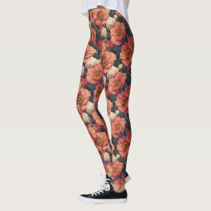 Anemonen Blühen Laufende Anemonen Blütenblätter Da Leggings