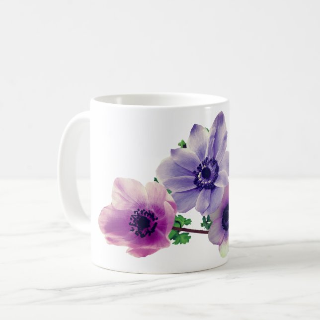 Anemonen-Blume Kaffeetasse (Vorderseite Links)