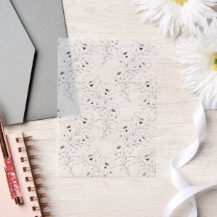 Anemonen Blumen Pergamentpapier für Einladungen