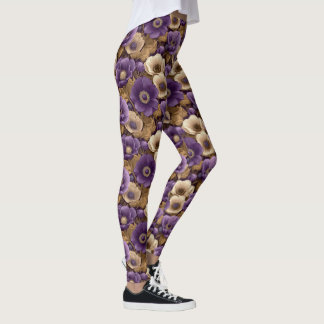 Anemonen Blumen Yoga Anemonen Fantasie Damen Leggings