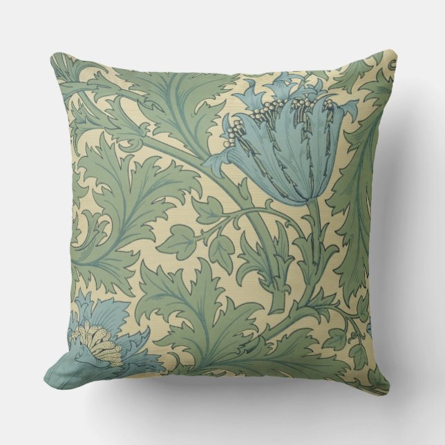 "Anemonen" Entwurf (Gewebe) Kissen (Vorderseite)