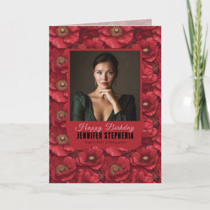 Anemonen Florales Geburtstagsgeschenk für Tochter Karte