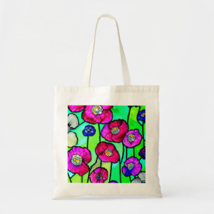 Anemonen Glas Kunst Tragetasche