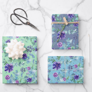 Anemonen im Frühling - Outdoor-Brautjunggesellinne Geschenkpapier Set