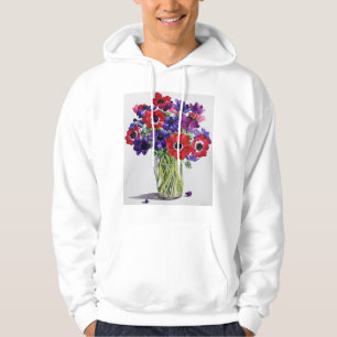Anemonen in einem Glaskrug Hoodie