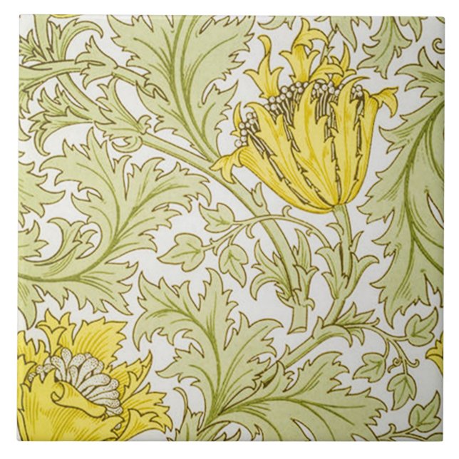 Anemonen-Tapetendesign von William Morris Fliese (Vorderseite)