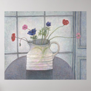 Anemonen- und Mohnblumenkrug-Blumen 2008 noch Poster
