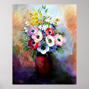 Anemonen von Odilon Redon Poster