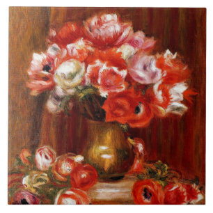 Anemonen von Pierre Renoir, Kunstmalerei, Fliese