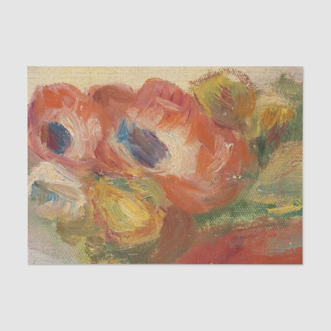 Anemonen von Renoir Seidenpapier (Vorderseite)