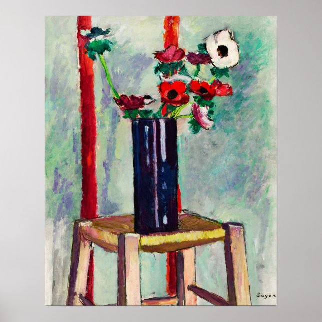 Anemones (1910-1912) Henry Lyman Sayen Poster (Vorne)