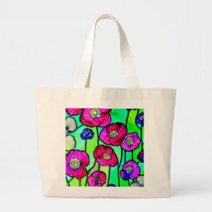 Anemones Glaskunst Jumbo Stoffbeutel