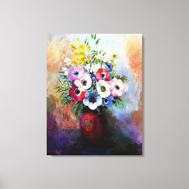 Anemones - Odilon Redon Gemälde, Leinwanddruck (Vorderseite)