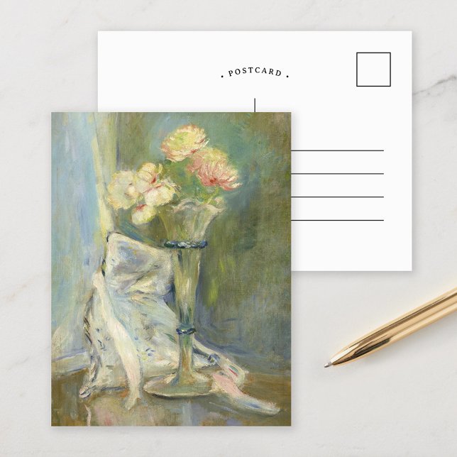 Anémones-Rose | Berthe Morisot Postkarte (Von Creator hochgeladen)