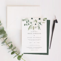 Anemones Sage & Dusty Green Eucalyptus Wedding