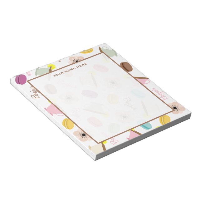 Anemones & Teacups Notepad Notizblock (angewinkelt)